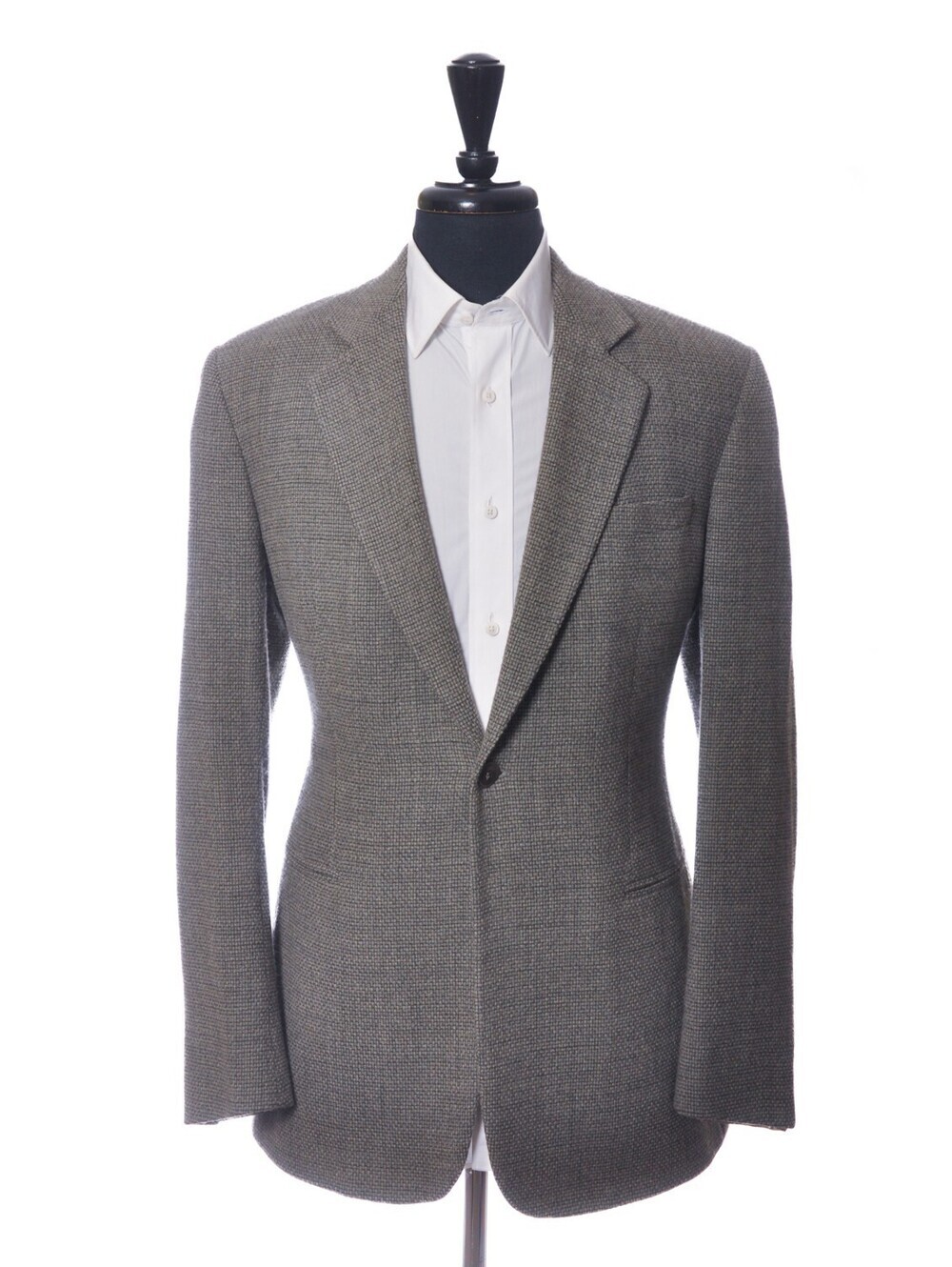 Giorgio Armani Vintage Grey Basketweave Blazer 44R 38993